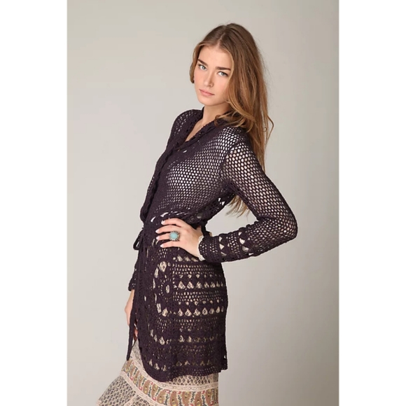 FREE PEOPLE I Rounded Up Crochet Cardigan - Picture 3 of 8